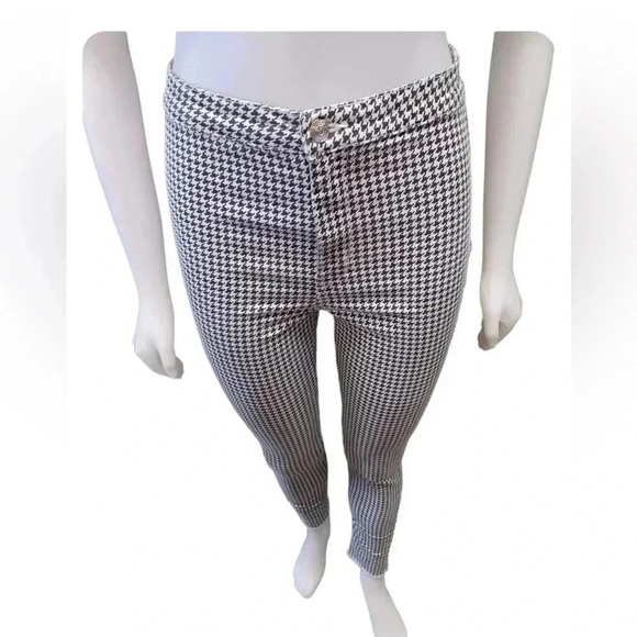 Divided H&M Jeans  High Rise Black & White Checkered Pants Size 6 - Picture 4 of 9